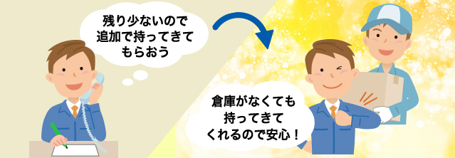 分納対応で保管場所も困らない！